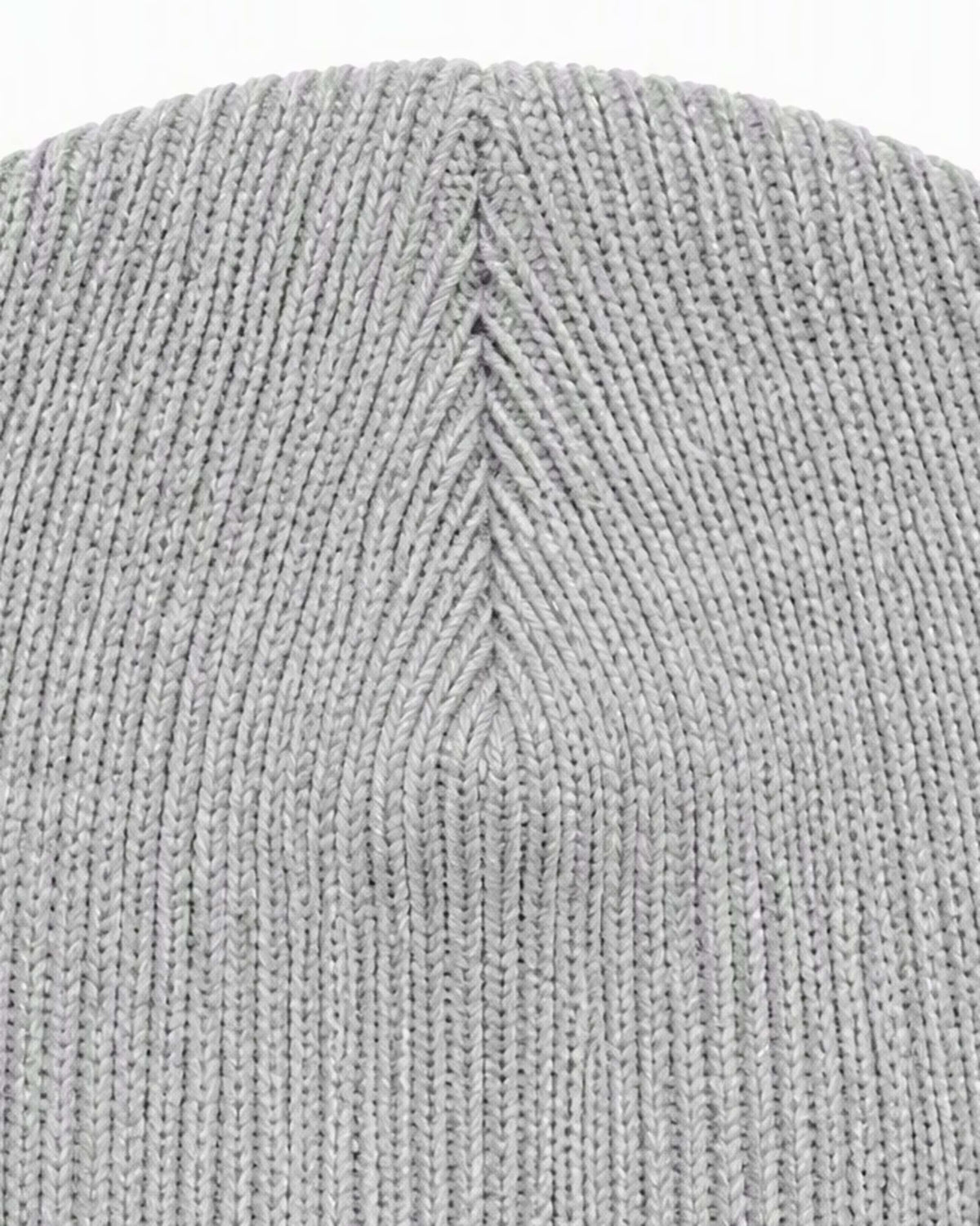 GREY ORBIT BEANIE — fabric detail close-up