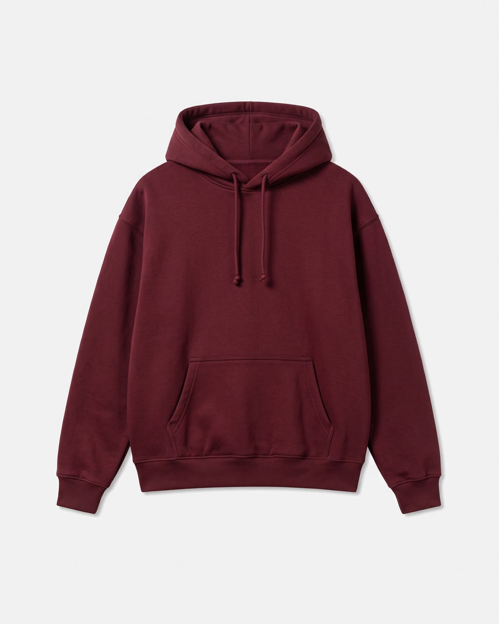 ESSENTIAL HOODIE — burgundy face