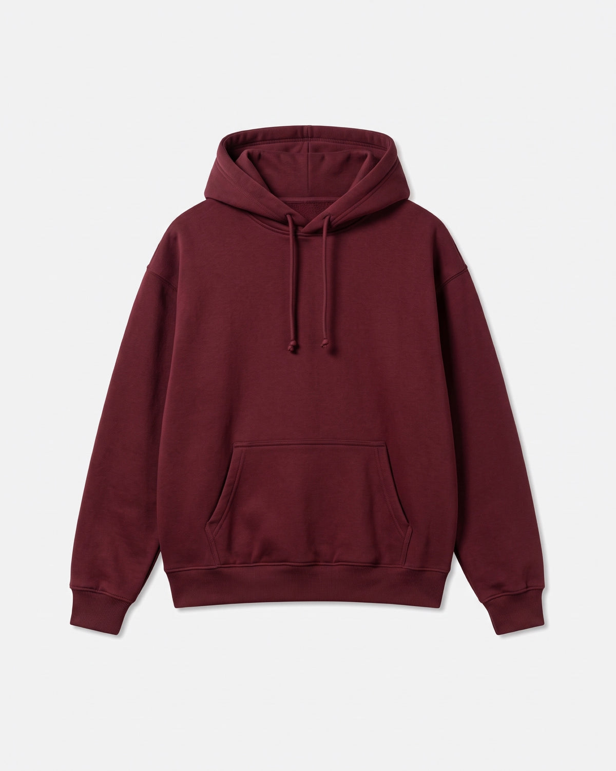 ESSENTIAL HOODIE — burgundy face