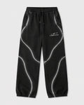 BLACK ORBIT JOGGER — front view, flat lay