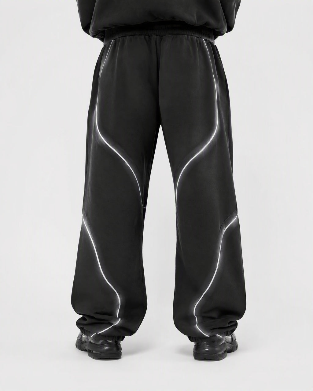 BLACK ORBIT JOGGER — worn, back view