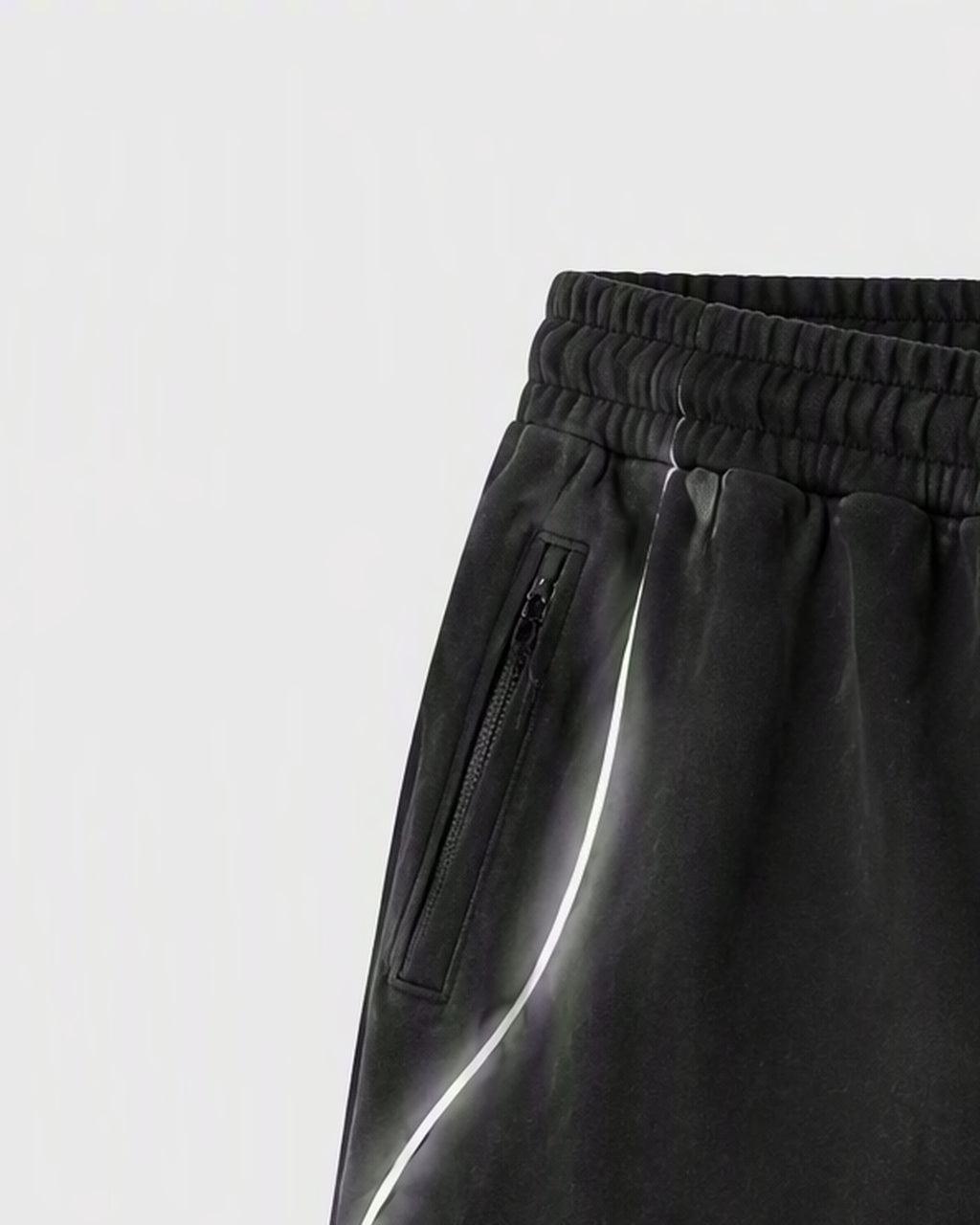 BLACK ORBIT JOGGER — fabric detail close-up
