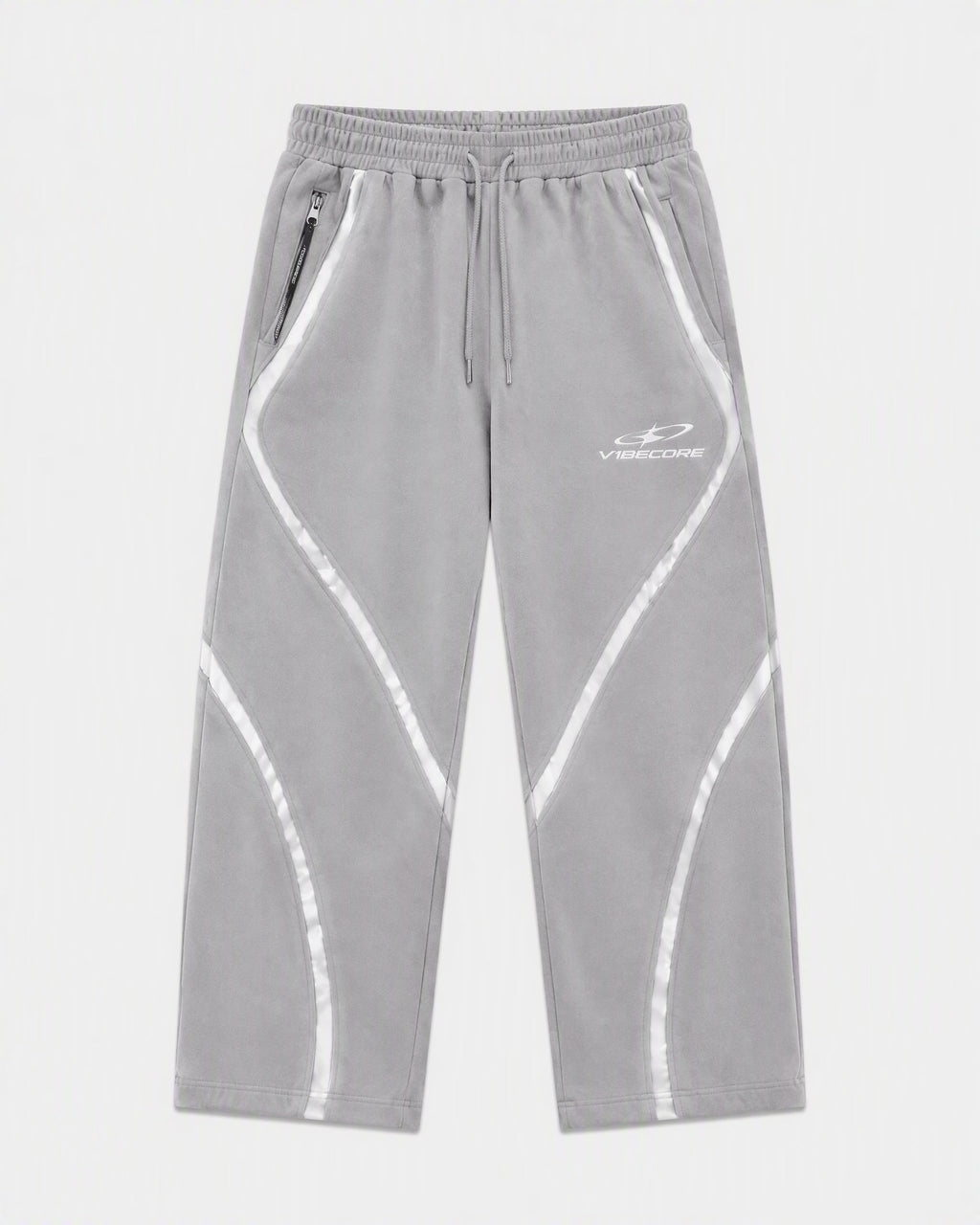 GREY ORBIT JOGGER — front view, flat lay