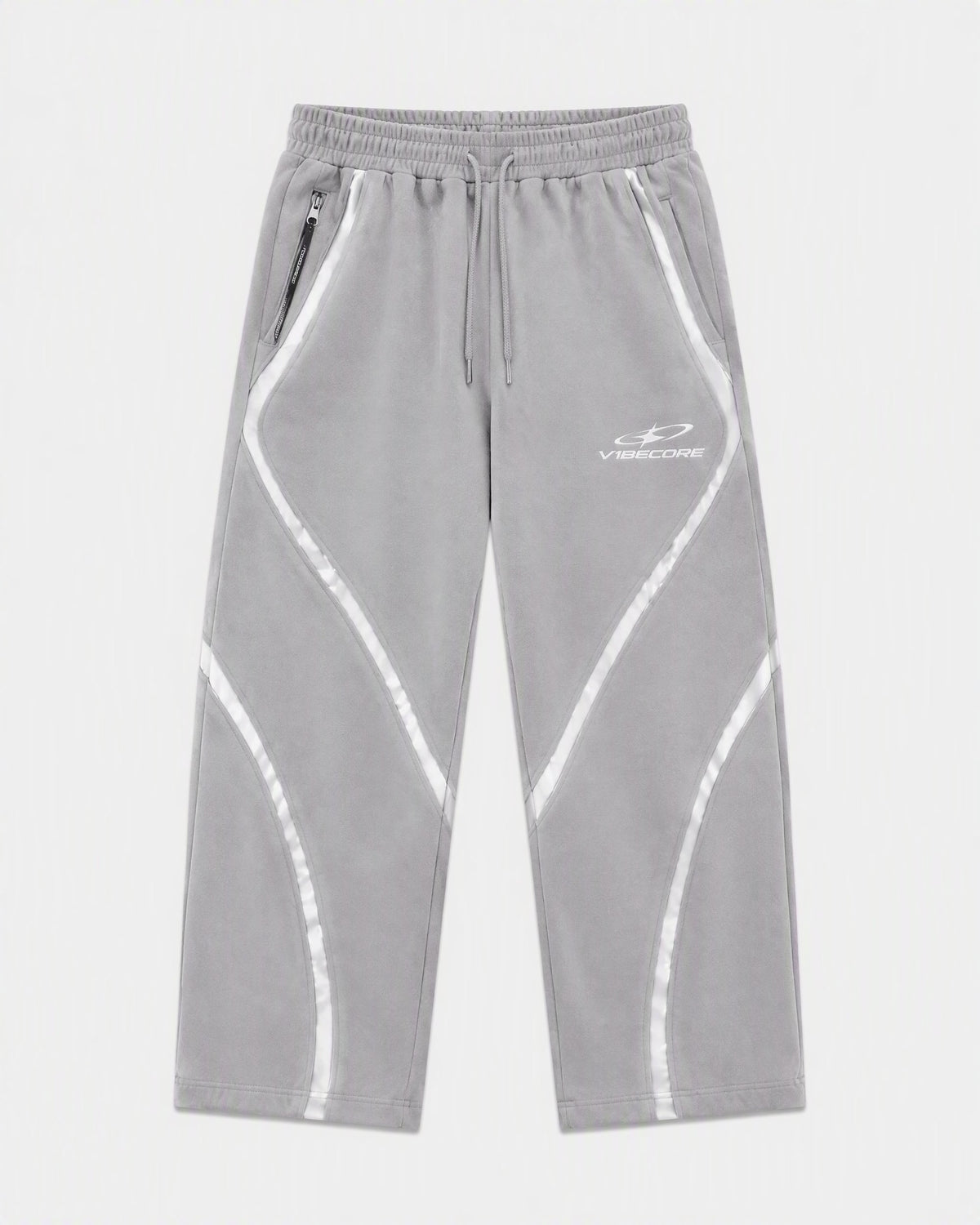 GREY ORBIT JOGGER — front view, flat lay