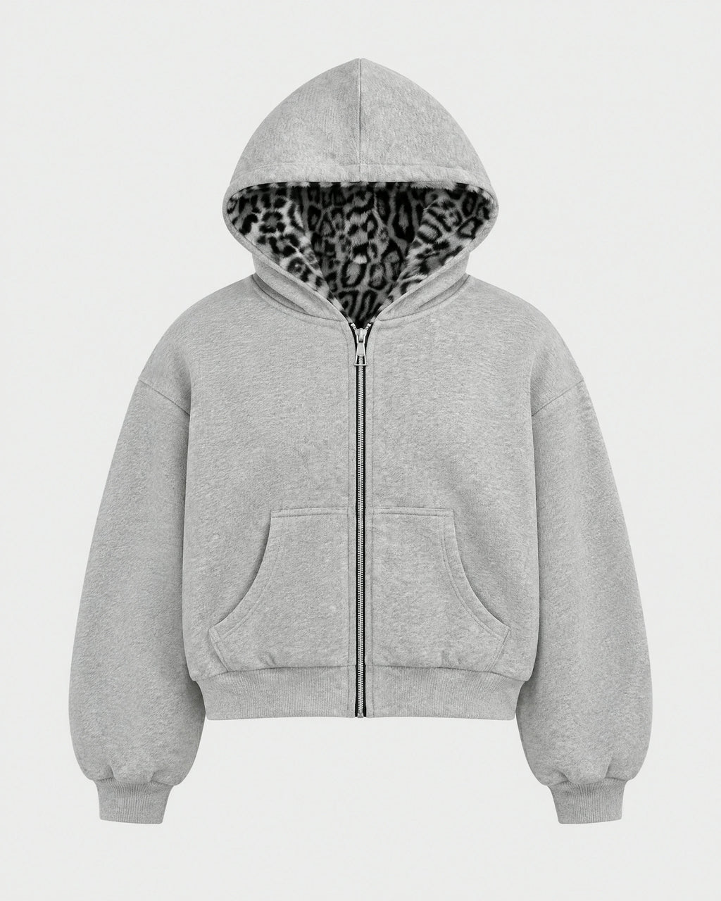 REVERSIBLE ZIP HOODIE — Heather Grey