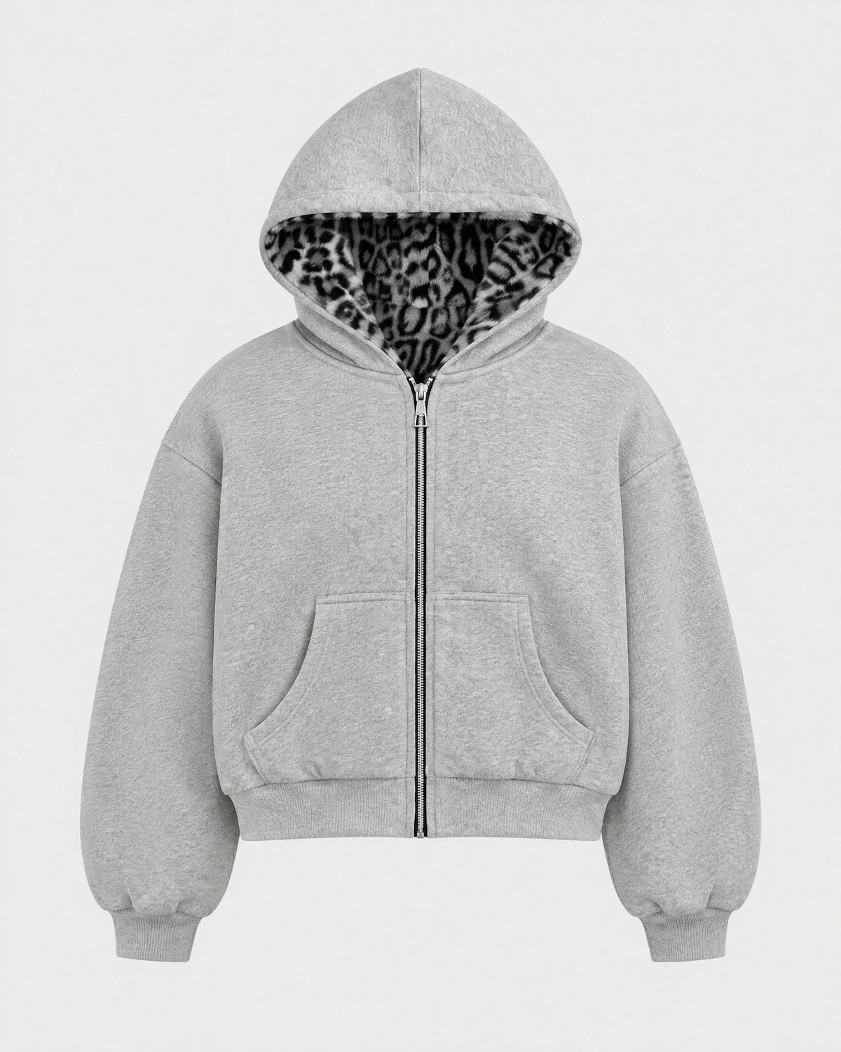 REVERSIBLE ZIP HOODIE — Heather Grey