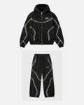 BLACK ORBIT SET — front view, flat lay