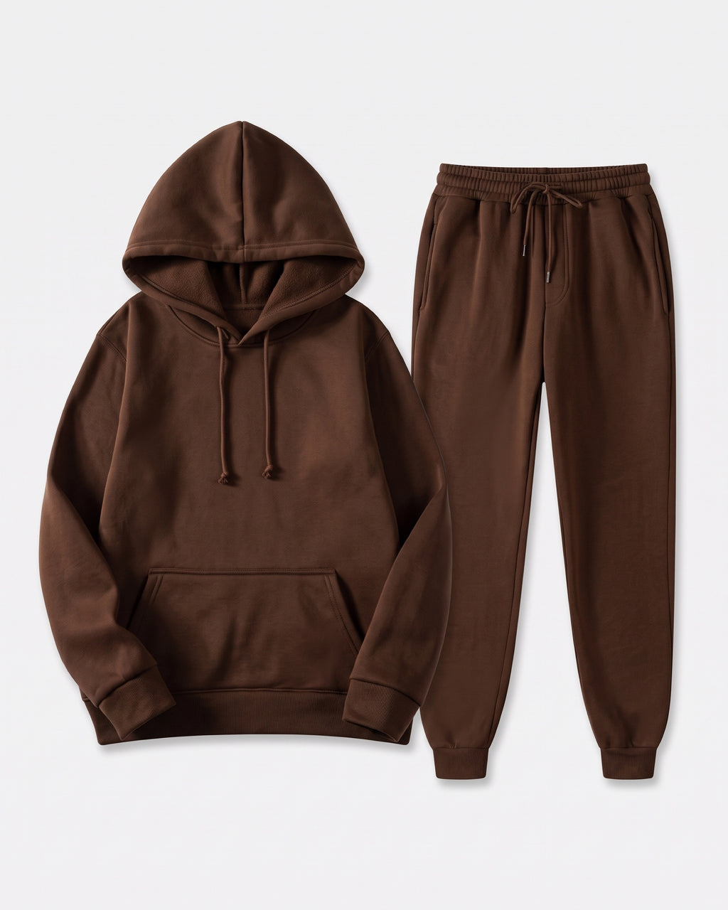 ESSENTIAL SWEATSUIT SET — brown face