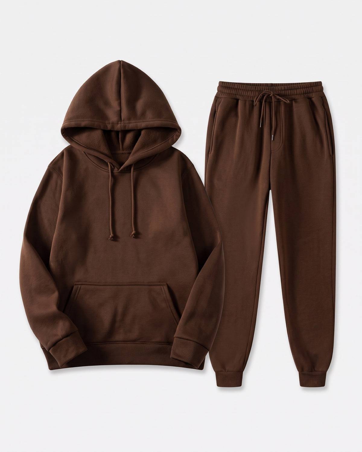 ESSENTIAL SWEATSUIT SET — brown face
