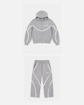 GREY ORBIT SET — front view, flat lay