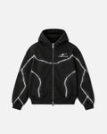 BLACK ORBIT ZIP — front view, flat lay